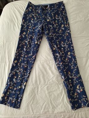 Tallia 34x32 Linen Floral Slim Fit Pants